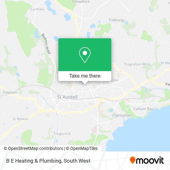 B E Heating & Plumbing map