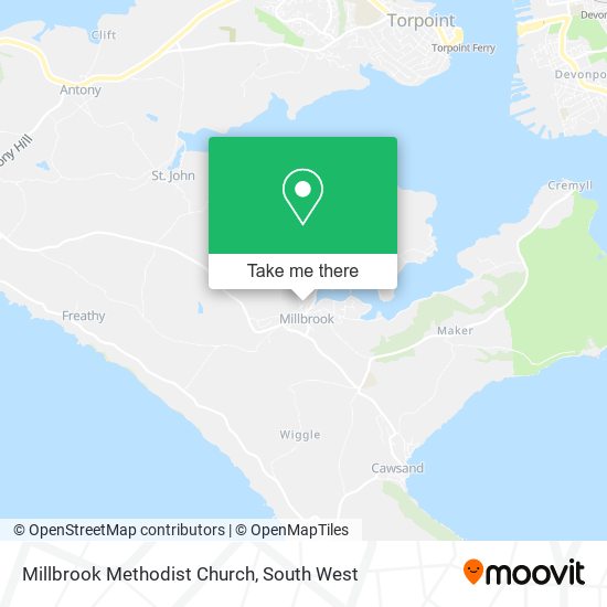 Millbrook Methodist Church map