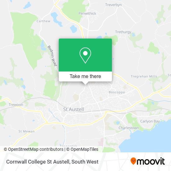 Cornwall College St Austell map