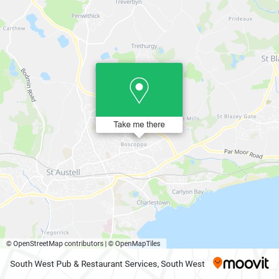 South West Pub & Restaurant Services map