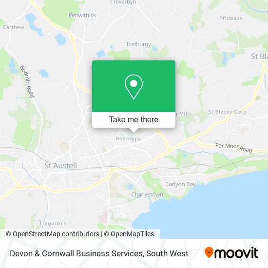 Devon & Cornwall Business Services map