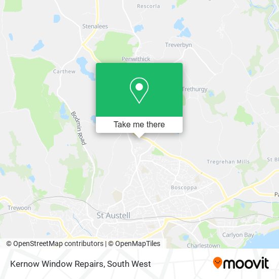 Kernow Window Repairs map