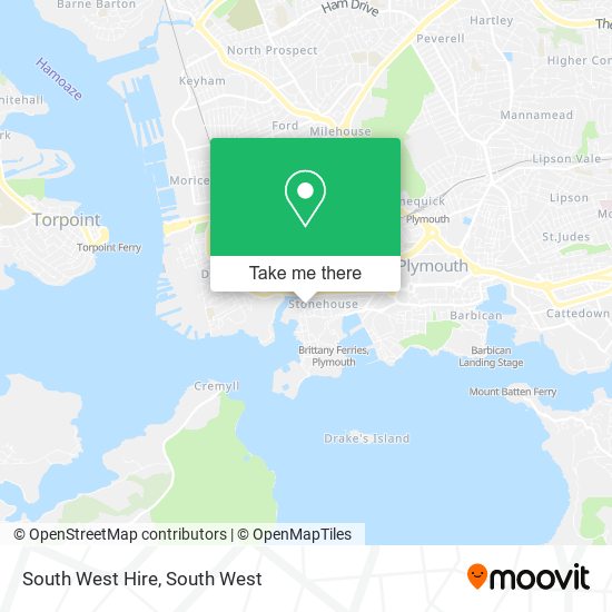 South West Hire map