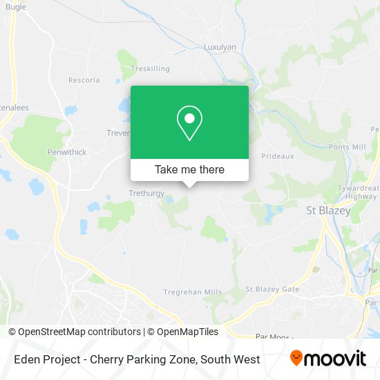 Eden Project - Cherry Parking Zone map