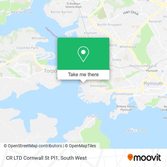 CR LTD Cornwall St Pl1 map