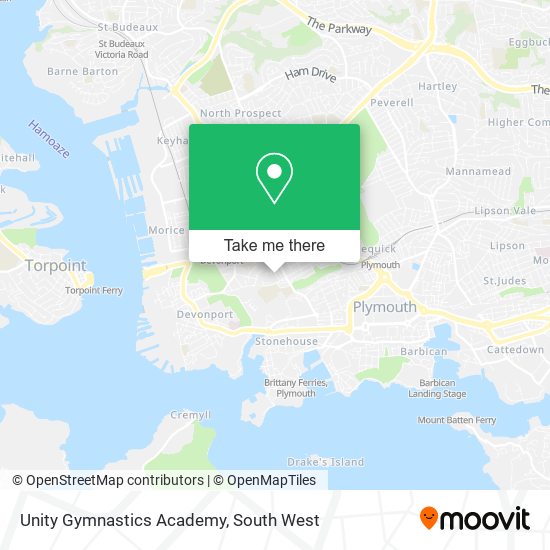 Unity Gymnastics Academy map