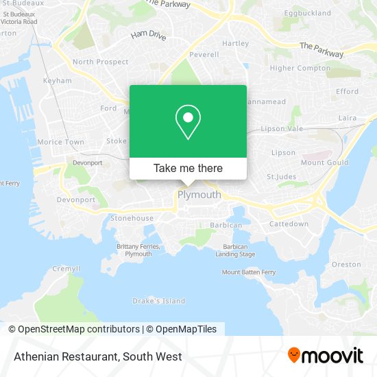 Athenian Restaurant map