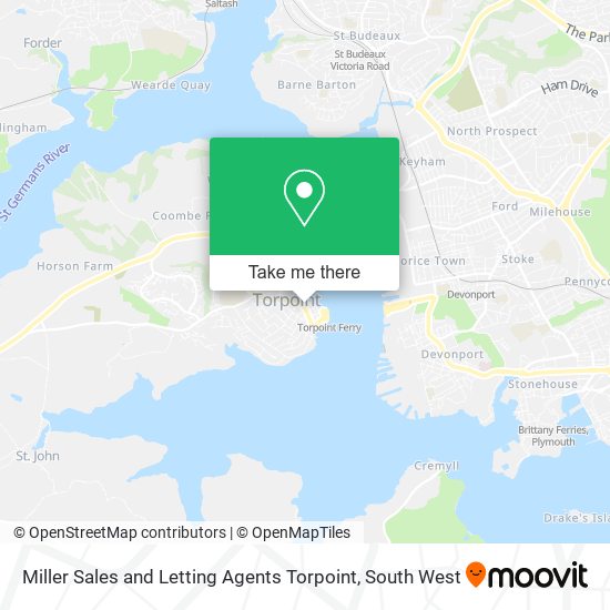 Miller Sales and Letting Agents Torpoint map