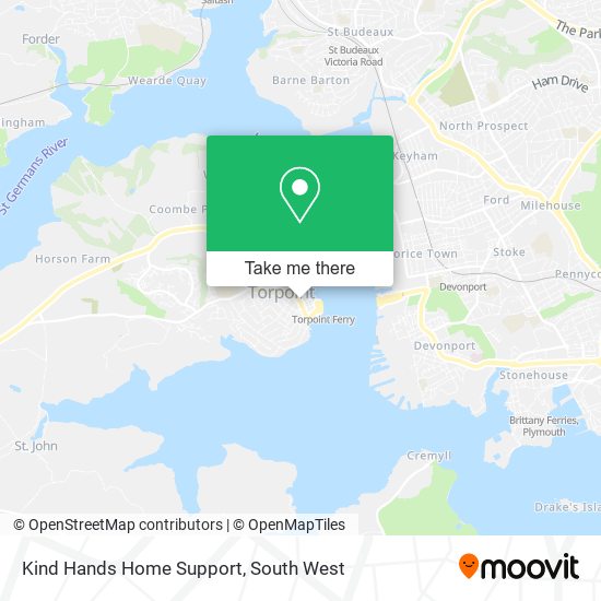 Kind Hands Home Support map