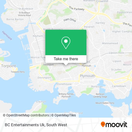 BC Entertainments Uk map