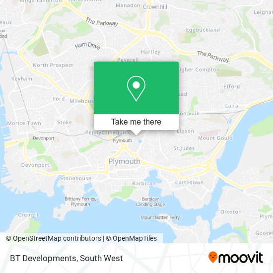 BT Developments map