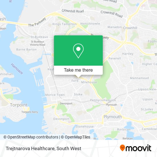 Trejtnarova Healthcare map