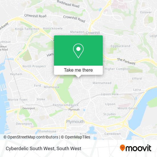 Cyberdelic South West map