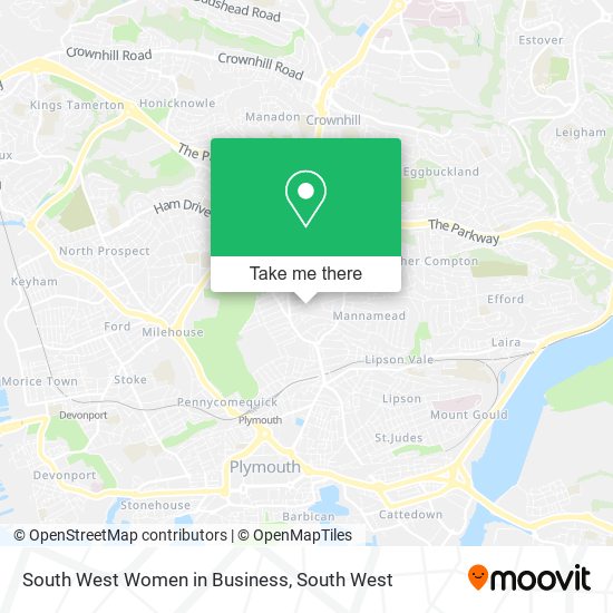 South West Women in Business map