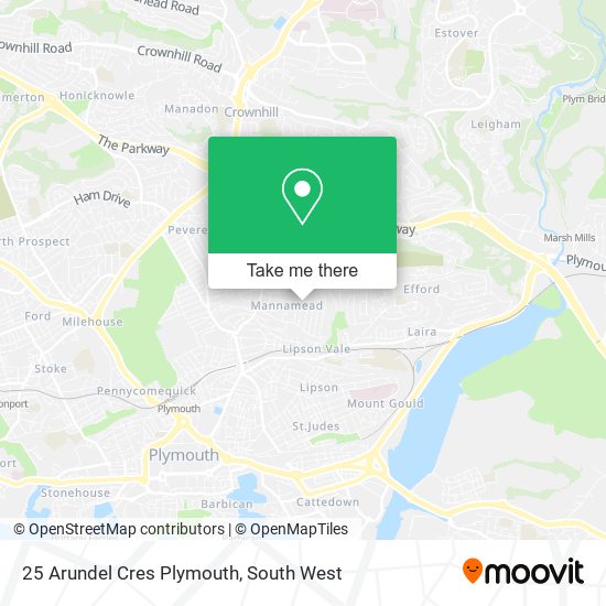 25 Arundel Cres Plymouth map