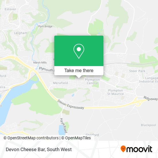 Devon Cheese Bar map