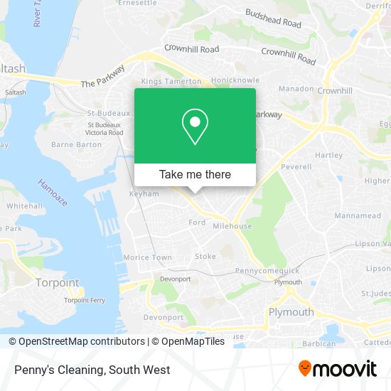 Penny's Cleaning map