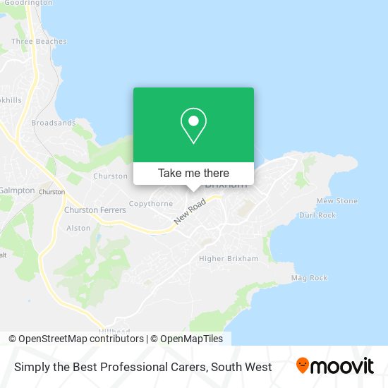 Simply the Best Professional Carers map