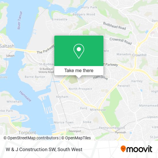 W & J Construction SW map