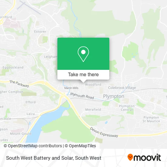South West Battery and Solar map