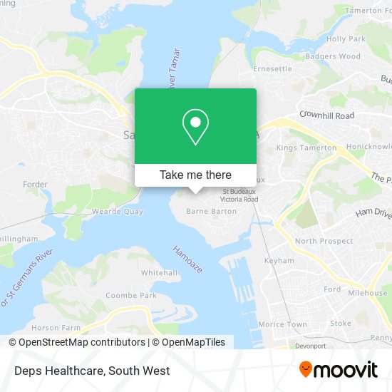 Deps Healthcare map
