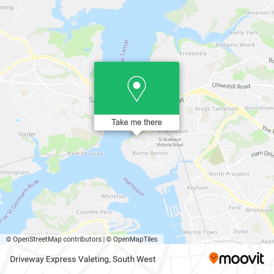 Driveway Express Valeting map