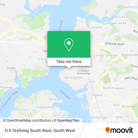 D K Drylining South West map