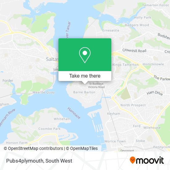 Pubs4plymouth map