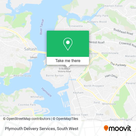 Plymouth Delivery Services map