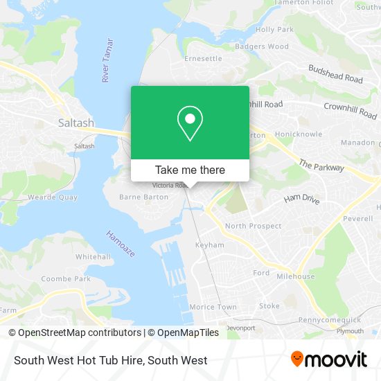 South West Hot Tub Hire map