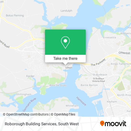 Roborough Building Services map