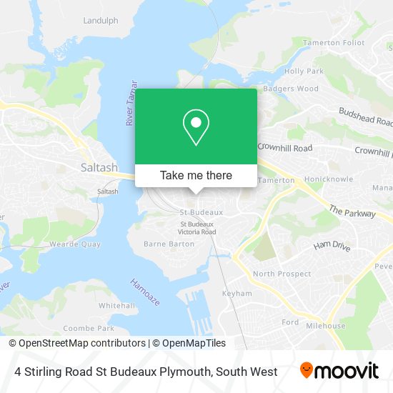 4 Stirling Road St Budeaux Plymouth map