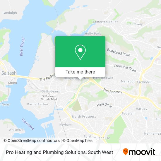 Pro Heating and Plumbing Solutions map