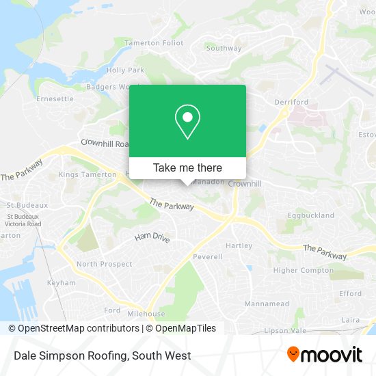 Dale Simpson Roofing map