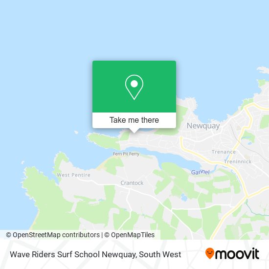Wave Riders Surf School Newquay map