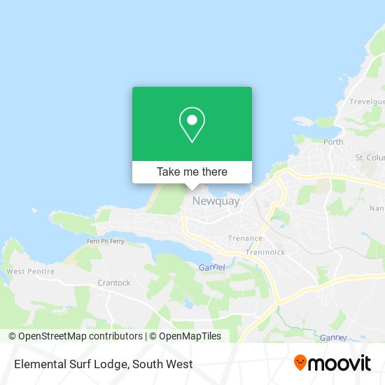 Elemental Surf Lodge map