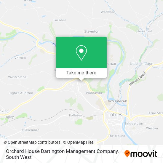 Orchard House Dartington Management Company map