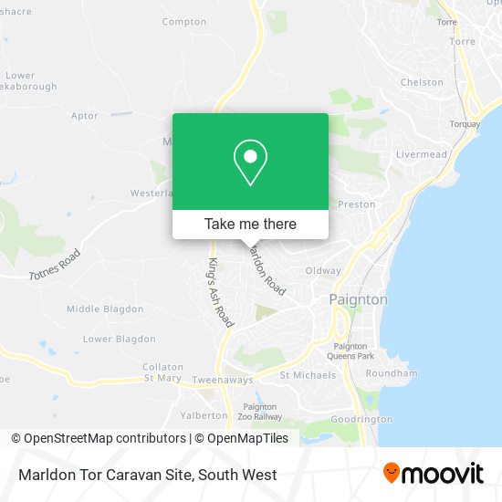 Marldon Tor Caravan Site map