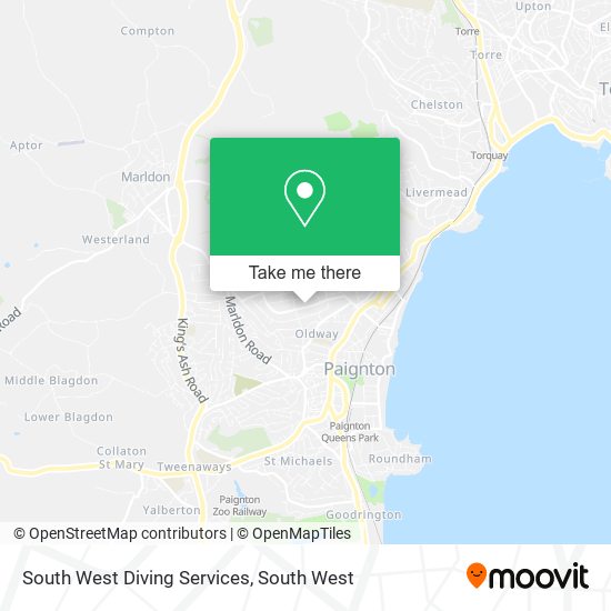South West Diving Services map