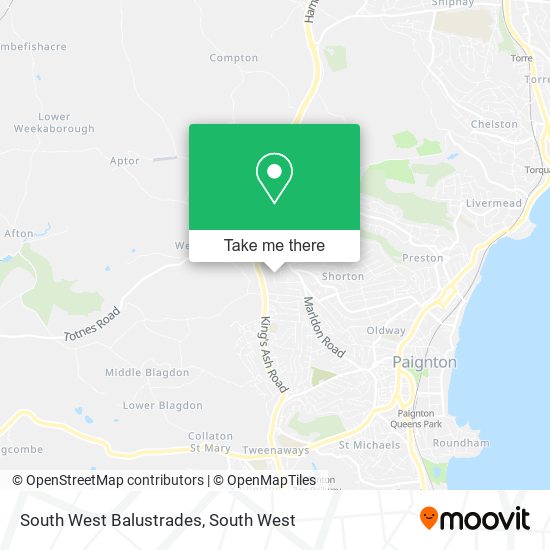 South West Balustrades map