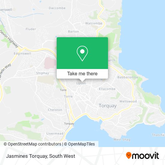 Jasmines Torquay map