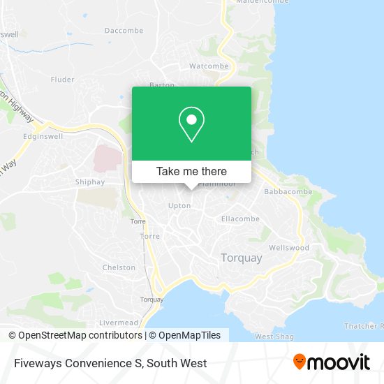Fiveways Convenience S map