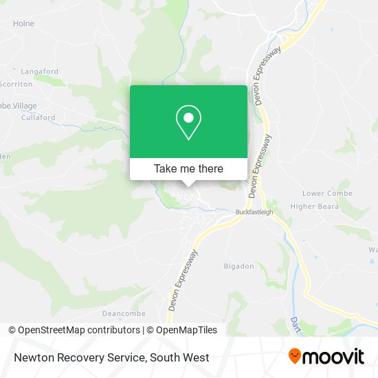 Newton Recovery Service map
