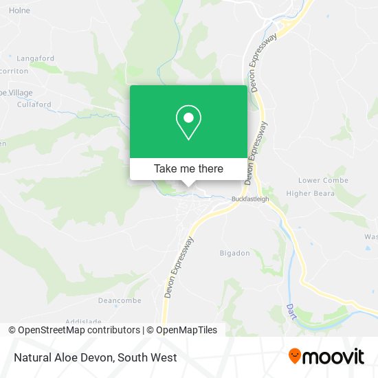 Natural Aloe Devon map