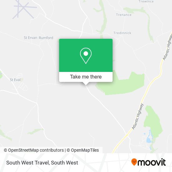 South West Travel map