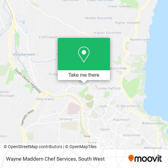 Wayne Maddern Chef Services map