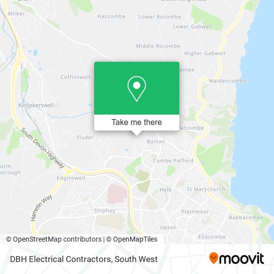 DBH Electrical Contractors map