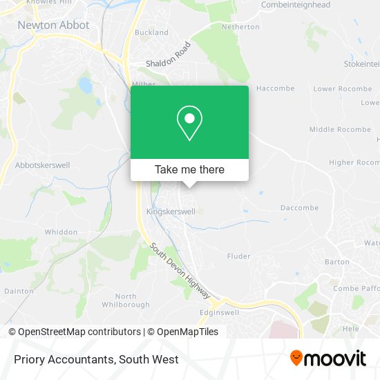 Priory Accountants map