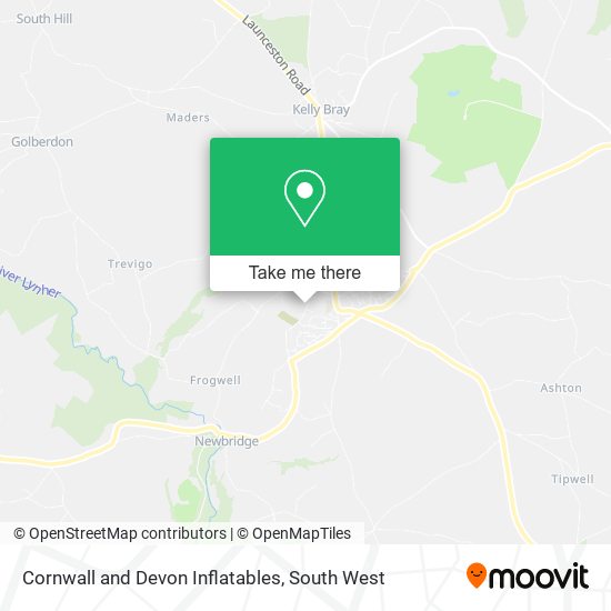 Cornwall and Devon Inflatables map