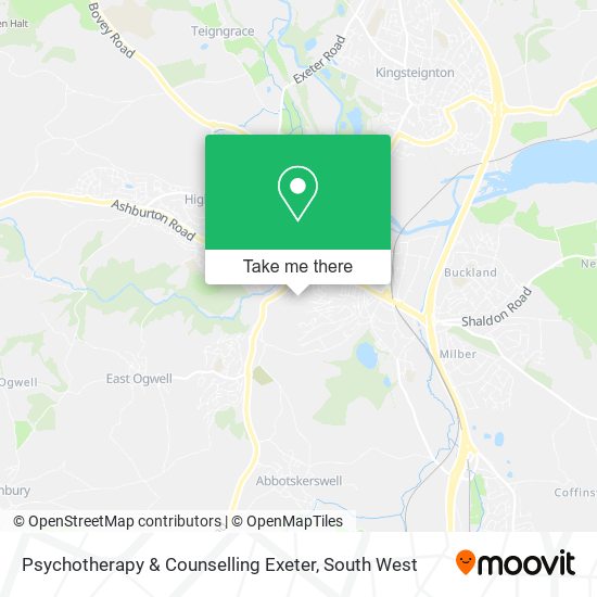 Psychotherapy & Counselling Exeter map